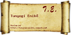 Tunyogi Enikő névjegykártya